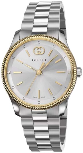 Gucci Dameklokke YA1265063 G Timeless Sølvfarget/Stål Ø29 mm
