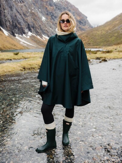 Twentyfour Mode Maya 3 Lags Poncho Grønn S/M