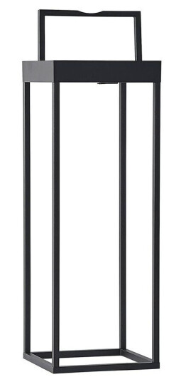 Lucande Lynzy LED-solcellelampe, svart, 58,3 cm