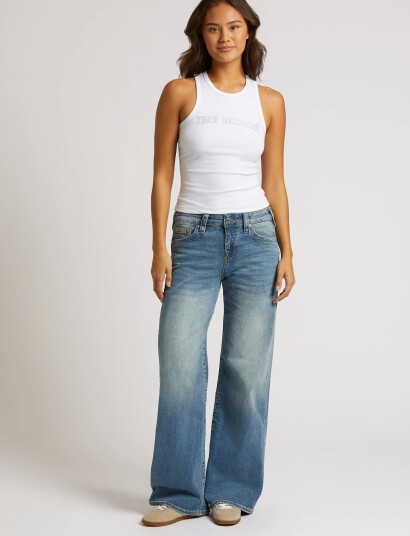 True Religion Bobbi Baggy Jean   Blue   28 x 33