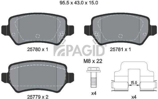 PAGID T2840N Bremseklosser