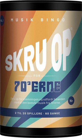 Skru Opp Musikken Bingo Brettspill 15+ År Skru Opp For 70-Tallet