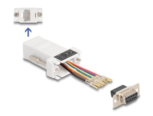 Delock D-Sub 9 Pins Sokkel Til Rj45 Sokkelmonteringssett Hvit