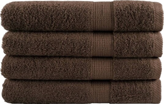 vidaXL Premium saunahåndklær SOLUND 4 stk brun 80x200 cm 600gsm vidaXL Premium saunahåndklær SOLUND 4 stk brun 80x200 cm 600gsm