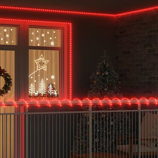 Lyskabel med 120 LED Rød 5 m PVC