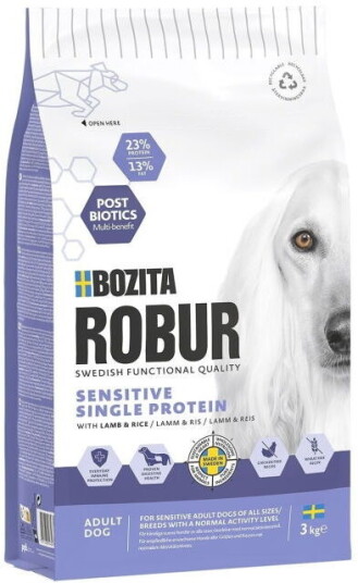 Bozita Robur Sensitive Single Protein Lam Hundemat 3 kg
