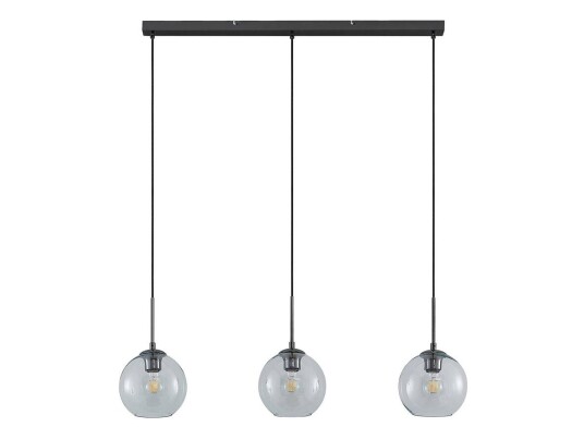 Lindby Firano hengelampe av glass, 3 lysk. lang