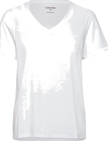 Calvin Klein Golf Vada V Neck Relaxed Tee   White   XS