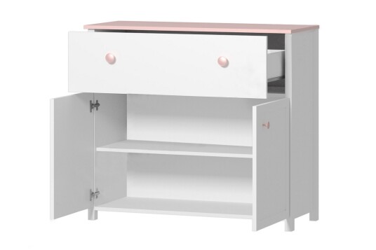 Kommode Luna 110X42X90 Cm Hvit/Krom Kommode Luna 110X42X90 Cm Hvit/Krom