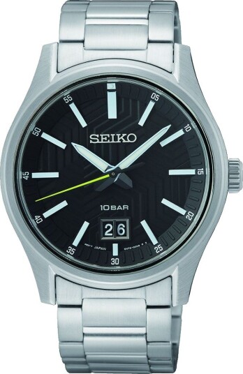 Seiko Herreklokke SUR535P1 Classic Sort/Stål Ø39 mm