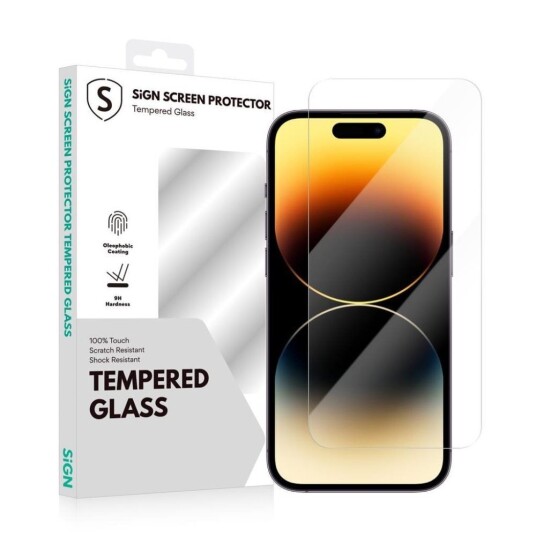 SiGN Skjermbeskytter i Herdet Glass for iPhone 14 Pro