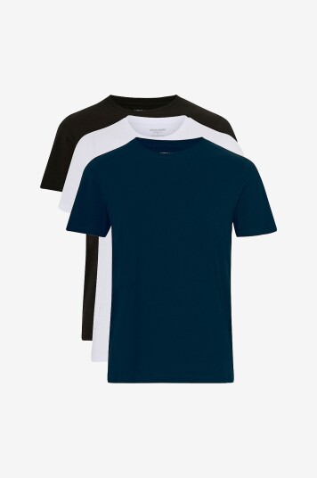 Jack & Jones T skjorte jjeOrganic Basic Tee SS 3 pakning Svart