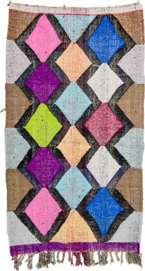 Marokkansk Boucherouite teppe 135 x 230 cm Størrelse: 135 x 230 cm