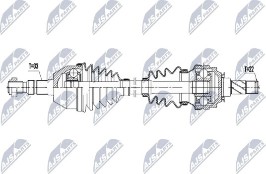 NTY NPW PL 180 Drivaksel NTY NPW PL 180 Drivaksel