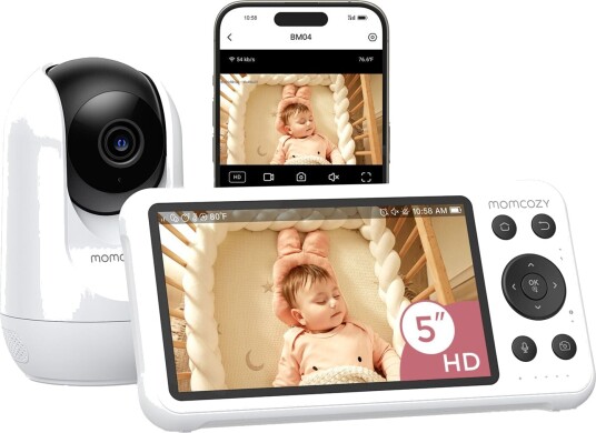 Momcozy Smart Wifi Video Baby Monitoring White Momcozy Smart Wifi Video Baby Monitoring White