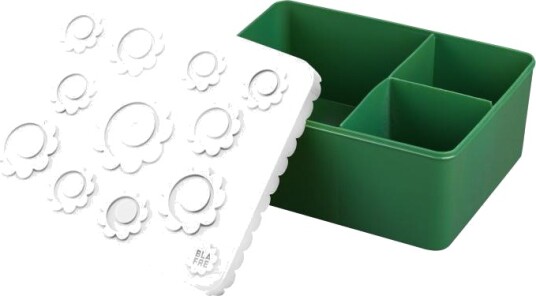 Blafre Matboks 3-rom Plast Blomster Grønn