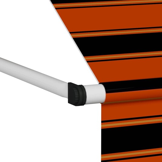 vidaXL Manuell uttrekkbar markise 300 cm oransje og brun