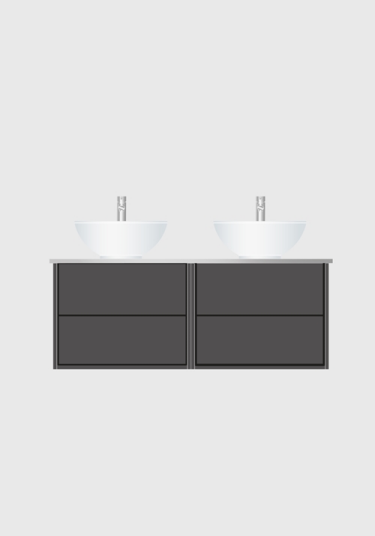 Hafa Edge 1200 Servantskap m/4 skuffer 1200x450 mm Antrasittgrå Hafa Edge 1200 Servantskap m/4 skuffer 1200x450 mm Antrasittgrå