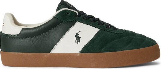 Polo Ralph Lauren Court Vulc Leather Suede Sneaker NEW FOREST/DECKWA 45
