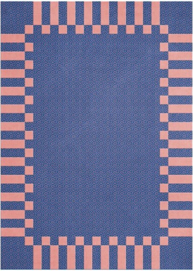 Layered Teklanme ullteppe Cobalt salmon 250x350 cm
