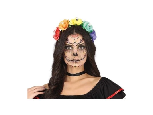 Fiesta Catrina Blomster Hårbøjle