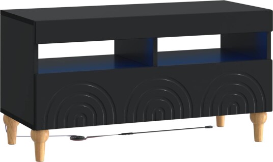 vidaXL LED TV skap Svart Konstruert tre