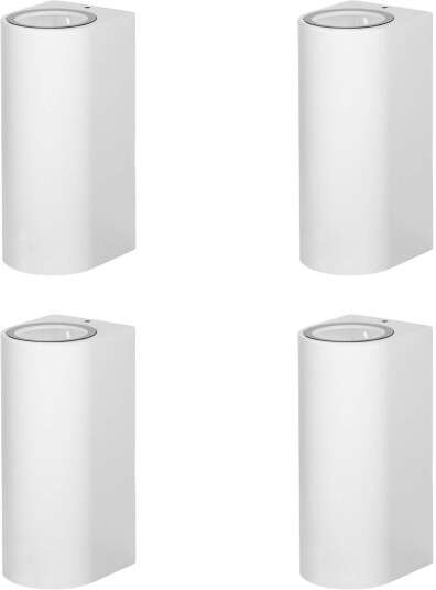 Utendørs vegglampe Tetje PRIOS, dimbar, Hvit / opal, Aluminium, Moderne