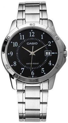 Casio Dameklokke LTP V004D 1BUDF Classic Sort/Stål Ø30 mm