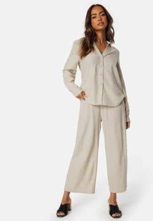 Happy Holly Nyla Linen Shirt Light beige 32/34