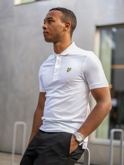 Lyle & Scott Plain Polo Shirt Hvit S