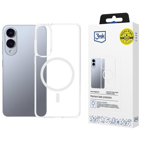 3mk Armor MagCase Deksel for Samsung S25 Edge   MagSafe Kompatibel Gjennomsiktig