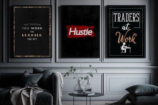 Plakat Motivasjonssitater sett / Sett av 3 Plakat Motivasjonssitater sett / Sett av 3