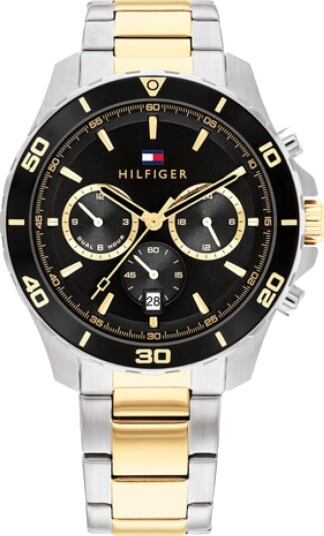 Tommy Hilfiger, Jordan herreklokke med tofarget stålrem og kronograf Tommy Hilfiger, Jordan herreklokke med tofarget stålrem og kronograf