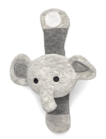 Geggamoja Wrist Rattle Grey Elephant - Grey - ONE SIZE Geggamoja Wrist Rattle Grey Elephant - Grey - ONE SIZE
