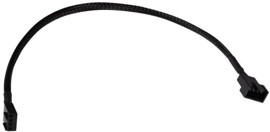 Alphacool Lüfterkabel 4-Pin auf 4-Pin Verlängerung 30cm Schwarz 18674