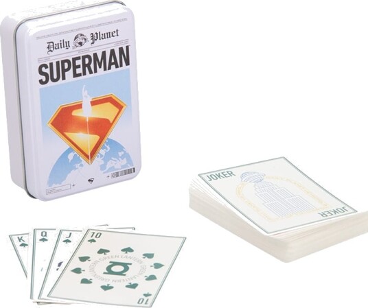 Supermann spillkort med oppbevaringsboks - DC Comics barnespill