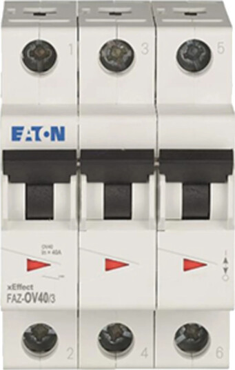Overbelastningsvern 40A 3P OV – 3-polet automatsikring for profesjonelle installasjoner