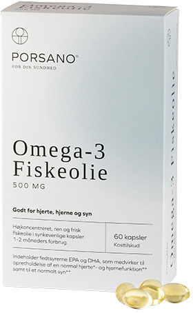 Porsano Omega-3 Fiskeolje - 60 Kapslar Porsano Omega-3 Fiskeolje - 60 Kapslar