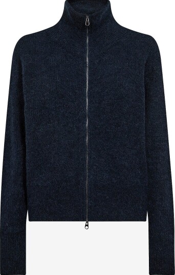 MOS MOSH Kardigan MMThora Knit Zip Cardigan Blå