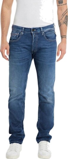 Replay Grover Trousers Straight Hyperflex Eco Plus - Blue - 34 x 30 Replay Grover Trousers Straight Hyperflex Eco Plus - Blue - 34 x 30