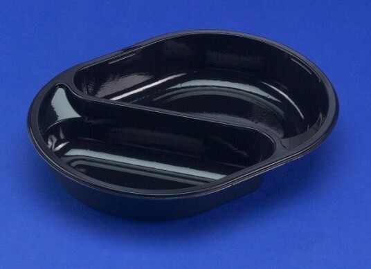 Bakke 2 Rum 395/500 Ml 238X176x40 Mm Oval Pp Sort,240 Stk/Krt