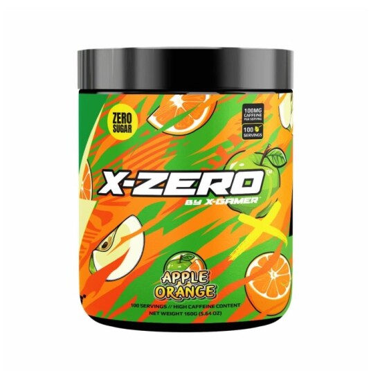 X-GAMER Energidrikkpulver X-Zero 160 gram Apple Orange X-GAMER Energidrikkpulver X-Zero 160 gram Apple Orange