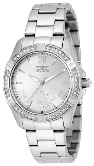 Invicta Dameklokke 21383 Angel Sølvfarget/Stål Ø34 mm