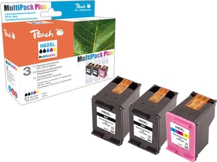 Peach 0F319640, Sort, Cyan, Fiolblå, Gult, Pigmentbasert Blekk, Fargestoffbasert Blekk, 18 Ml, 18 Ml, 3 Stykker