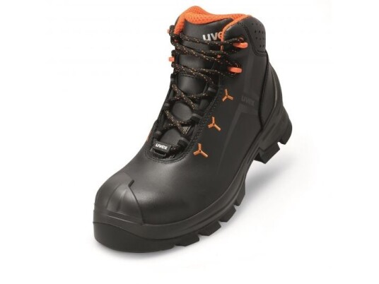 Uvex 65232 Unisex Voksen Vernestøvler Svart Oransje Esd Hi Hro S3 Src Lisselukking