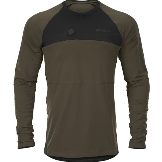 Härkila Heat L/S T-Shirt Willow Green/Black L