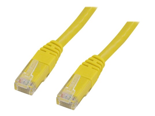 Deltaco Cat6 U/UTP Koblingskabel RJ-45 Hann-Hann 7 m Gul
