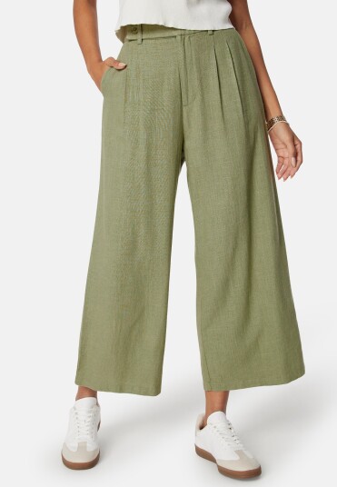 Happy Holly Nyla Linen Pants Khaki green 52/54 Happy Holly Nyla Linen Pants Khaki green 52/54