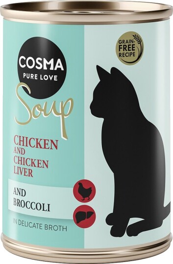 Cosma Soup Kylling Med Kyllinglever Og Brokkoli 24 X 100 G Cosma Soup Kylling Med Kyllinglever Og Brokkoli 24 X 100 G