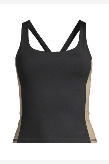 Casall Treningstopp Shaped Block Built in Bra Tank Svart Casall Treningstopp Shaped Block Built in Bra Tank Svart